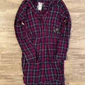 NWT Express Buttom Down Flannel Dress